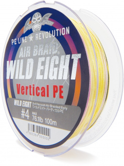 Плетеный шнур FISHING FIGHTERS AIR BRAID WILD EIGHT VERTICAL PE 200M японское качество от производителя FISHING FIGHTERS