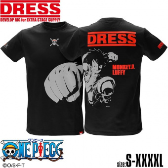 Футболка DRESS ONE PIECE COLLABORATION T-SHIRT (LUFFY) японское качество от производителя DRESS