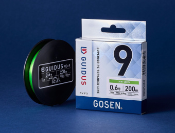 Плетеный шнур GOSEN GUIDUS PEX9 150M LIGHT GREEN японское качество от производителя GOSEN