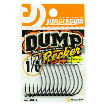 Рыболовный крючок JUNGLEGYM DUMP ROCKER HEAVY OFFSET HOOK J404 японское качество от производителя JUNGLEGYM