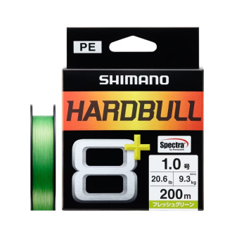 Плетеный шнур SHIMANO HARDBULL 8+ LD-M68X FRESH GREEN 200M японское качество от производителя SHIMANO