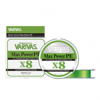 Плетеный шнур VARIVAS MAX POWER PE X8 200M японское качество от производителя VARIVAS