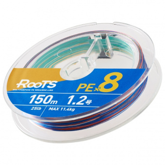 Плетеный шнур GOSEN ROOTS PE X8 150M MULTICOLOR японское качество от производителя GOSEN