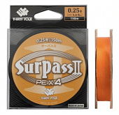 Плетеный шнур THIRTY 34 FOUR SURPASS II 150M ORANGE японское качество от производителя THIRTY 34 FOUR