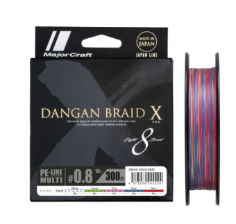 Плетеный шнур MAJOR CRAFT DANGAN BRAID X8 300М NEW японское качество от производителя MAJOR CRAFT