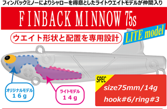 Воблер PDG FINBACK MINNOW 75S LITE японское качество от производителя PDG (POZI DRIVE GARAGE)