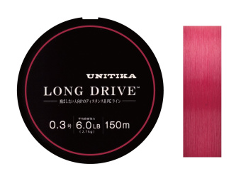 Плетеный шнур UNITIKA LONG DRIVE PE X4 150M PINK японское качество от производителя UNITIKA