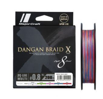 Плетеный шнур MAJOR CRAFT DANGAN BRAID X8 200М NEW японское качество от производителя MAJOR CRAFT